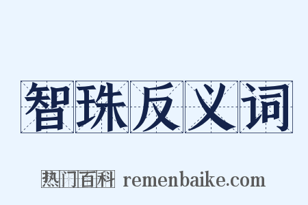 智珠反义词是什么意思的图片